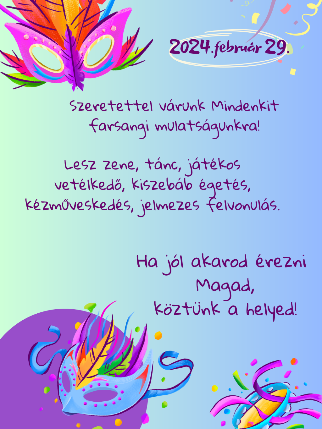 Farsangi meghívó
